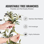 VEVOR Artificial Olive Tree, 5 FT Tall Faux Plant, Secure PE Material & Anti-Tip Tilt Protection Low-Maintenance Plant, Lifelike Green Fake Potted Tree for Home Office Warehouse Decor Indoor Outdoor