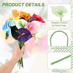 uxcell 4Pcs 11inch Artificial Anthurium Lily Flowers, Permanent Flower Bouquet for Home Arrangements Wedding Festival Decoration Crafts Store Decor Accessories, Light Green