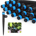 Drip Emitters for 1/4" Drip Irrigation Tubing 25 pcs Adjustable 360 Degree Fan Shape Water Flow Irrigation Drippers with Lock Barbed Irrigation Drip Heads Drip Spray Emitters for Flower Plants Garden