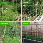 Tcamp Trellis Netting for Plants (5Ft x30Ft, 3.5" Square Mesh Ployester, 2Pack)