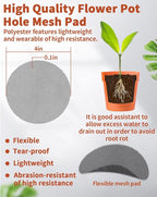 50PCS Flower Pot Hole Mesh Pad, 4 inch Rounds Drainage Hole, Plant Pot Drainage Mat, Plant Potting Mat to Prevent Soil Loss, Gardening Gifts for Friend