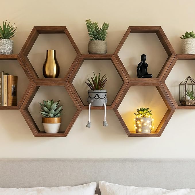 Creative Artificialplant Succulents in Cement Pots with Hanging Leg, Potted Mini Fake Plants Kitchen Shelves Decor, Bathroom Shelf Small Plants Decor, Faux Succulents for Office Wall Shelf Decorations