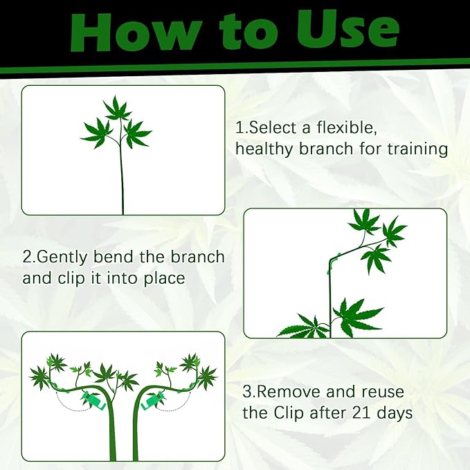 40 Pack LST Plant Training Clips – Durable & Reusable Stem Support for Low-Stress Training – Fits All Growth Stages