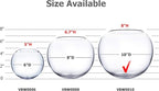 WGV Bowl Glass Vase, Diameter 10", Height 8", Open Width 6", (Multiple Sizes Choices) Clear Bubble Planter Terrarium Fish Bowl for Wedding Event Home Decor, 1 Piece (VBW0010)