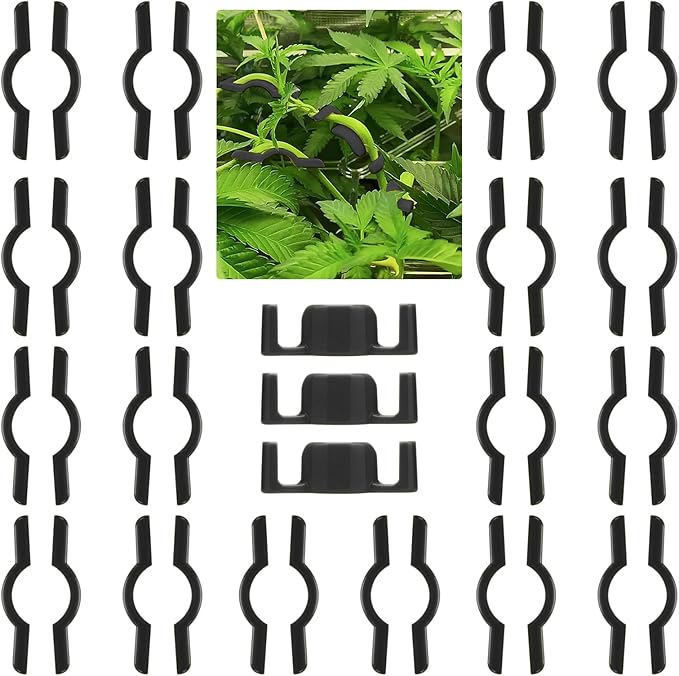 40 Pack LST Plant Training Clips – Durable & Reusable Stem Support for Low-Stress Training – Fits All Growth Stages