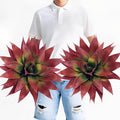 Artificial Agave Plants, Realistic UV Resistant Fake Aesthetic Plants for Outdoor Indoor, Home Decor for Garden, Porch, Doorway, Patio (2PCS, Red, Large)