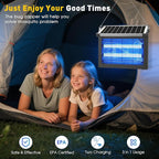 Solar Bug Zapper Outdoor, 4500V Solar Mosquito Zapper Outdoor Waterproof, 1/2 Acre Coverage Rechargeable Electric Fly Zapper, Cordless Portable Mosquito Traps for Backyard, Patio, Camping, Indoor