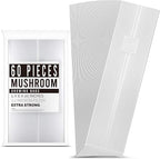 LOSTRONAUT 60-Pack Mushroom Grow Bags - Extra Strong, Large Autoclave Bags with 2 Micron Fiber for Spawn, CO2 Control, Cultivation Kit & Gardening Supplies - Mushroom Growing Kit