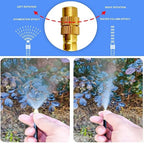 New drip Irrigation kit, Automatic Garden Watering System, Quick Connector and 360-degree Bending Dropper atomizing Copper Nozzle, Garden Plant Lawn Courtyard Watering System. (165FT)