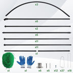 Garden Arch Trellis for Climbing Plants, Adjustable Tunnel Trellis 7.4FT Tall & 5.7 FT Depth, Metal Plant Support Garden Trellis Arch for Outdoor Climbing Vine,Vegetable, Fruit, Flower
