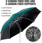 2 PACK Beach Umbrella with Clamp, 360 ° Adjustable Umbrellas for Chair, UPF50+ Umbrella for Beach Chair, Patio Chair, Wheelchair, Camping Chair, Golf Carts (Chair Not Included)