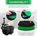 ERETOW Pond Filter Replacement for Aquagarden Inpond 5 in 1 600 Gallon Model Parts, Foam Filters Media & Polymer Wool Filter Pads for Outdoor Fish Pond Maintenance Kit (Fit 600/900)