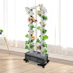 Hydroponic Growing System, 56-Plant Hydroponic Tower Outdoor Indoor Garden Vertical Planter Germination Kit with Water Pump, Intelligent Water Circulation & Timer Herb Garden kit for Gardening Lover