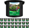 JNYONG 24-Pack 3 Gallon Thickened Non-Woven Grow Bags, Aeration Fabric Pots with Handles