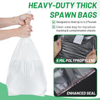 GREANER Mushroom Grow Bags 6 Mil, 9.8"x5.5"x25.6" Thick Autoclave Spawn Bags with Injection Port for Your Grain-25PCS