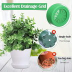Potchen 33 Pack Plastic Plant Pots Bulk with Saucers Thickened Reusable Nursery Planters with Drainage Holes Colorful Small Flower Pots for Indoor Herbs Seedlings(5.5 Inch)