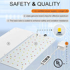 DOMMIA Panel Grow Light for Indoor Plants, 20W Ultra-Thin Full Spectrum LED Grow Light for Shelf & Cabinet, Dimmable with 6/12/16H Timer, Cold White, 1-Pack