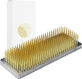 Wazakura Japanese Ikebana Kenzan Long Rectangular Flower Holder 4.7" (120mm), Made in Japan Floral Arranging Pin Frog Tool - (4.7" (120mm) Long Rectangular Brass Kenzan