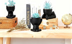ALAGIRLS 3pcs Fake Blue Succulents Plant Sets,Plastic Artificial Plant Decor Indoor Small Potted Faux Succulents for Bathroom Living Room Office