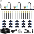 49.21Ft Drip Irrigation Kit Automatic Drip Irrigation System, 360° Bendable Garden Irrigation System, Garden Watering System Adjustable Bendable Nozzle Copper Sprayer System for Garden Yard