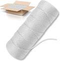 White Mason Line String Line - 84 Roll Pack - #18 Braided Nylon String - 500 Ft Length Per Roll - Nylon Twine for Gardening Or Masonry Tools - Perfect Construction String for A String Level