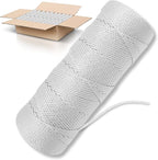 White Mason Line String Line - 84 Roll Pack - #18 Braided Nylon String - 500 Ft Length Per Roll - Nylon Twine for Gardening Or Masonry Tools - Perfect Construction String for A String Level