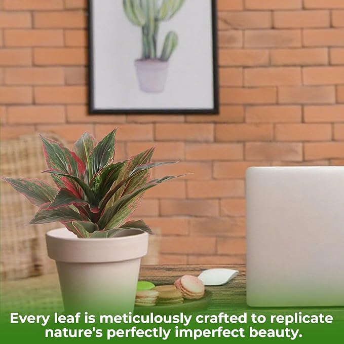 6 Pack Artificial Agave Plants Outdoor & Indoor, 11 Inches Faux Agave Plants,Not Prone to Fading Artificial Outdoor Plants for Garden, Patio, Porch, Desk Decor Excluding the Flowerpot