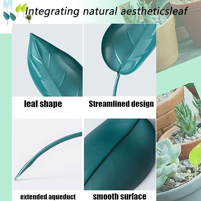 3 Color Leaf Plant Watering Devices,Pot Watering Funnel for Indoor and Outdoor Plants, House Plant Waterer, Indoor Plant Watering(6Pcs)