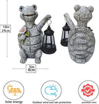 Solar Garden Outdoor Statues Turtle with Lights Resin Statue with Solar Lantern, Decorative Lawn, Yard Outdoor Decoration and Gifts (Turtle 2)