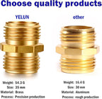 Garden Hose Fittings - Solid Brass Repair Connectors: Double Male Faucet Leader Coupler (3/4" GHT) (10-PCS)