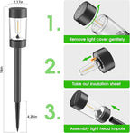 Eyrosa Solar Lights Outdoor, 12 Pack Waterproof Solar Landscape Lighting for Pathway Garden Yard Path Walkway Driveway Lawn Patio Outside Decor, Warm White