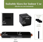 PERFNIQUE Indoor Herb Garden, Herb Planter Set with Tray, Farmhouse Indoor Plant Pots, Windowsill Herb Garden with Drainage(Planter only) for Indoor/Outdoor, Window Pots(Matte Black)