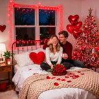 JMEXSUSS Red Valentines Day Decor Lights Clear Wire, 66ft 200 LED Red Christmas String Twinkle Fairy Lights Outdoor Indoor Plug in for Room Party Tree Valentines Day Decorations