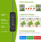 Kullinss Grow Light, 48 LEDs Full Spectrum Plant Lights for Indoor Growing, Small Plant Grow Light with 3/9/12H Timer, 3 Color Modes, 10 Brightness, Height Adjustable Grow Lamp for Small Plants