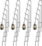 Shimeyao 20 Pcs 18 Inch Small Shepherds Hook for Outdoor Adjustable Bird Feeder Pole Metal Steel Shepard Hooks for Hummingbird Stand Feeder Pole for Garden Plant Lantern Hanging Wedding Decor