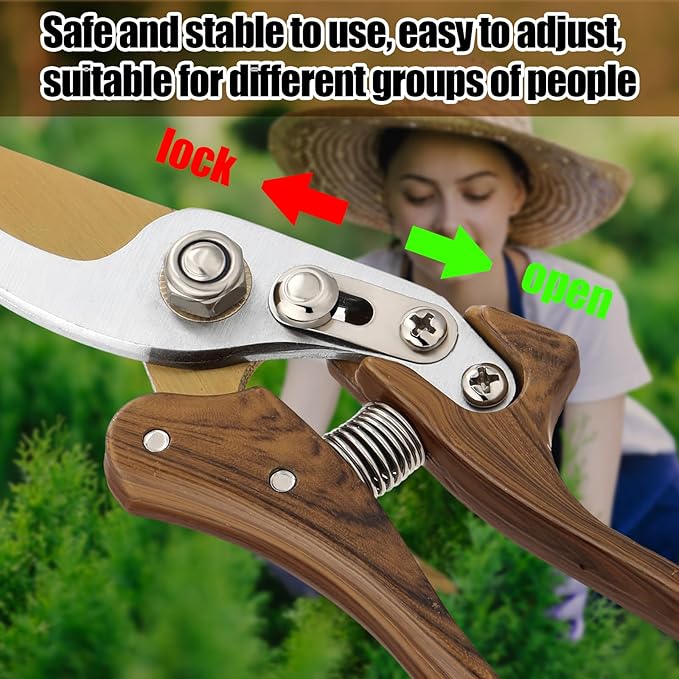 Lothee Japanese Gardening Scissors Made in Japan, Carbon Steel Flower Pruning Shears Heavy-duty Gardening Scissors, for Pruning Plants
