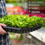 Elcoho 15 Pack Seed Starter Trays 72 Cells Seedling Trays Kit with 1080 Cells Plant Nursery Pots Plastic Plant Grow Plug Trays Mini Propagator for Garden Plant Germination, 21.3 x 11 Inches