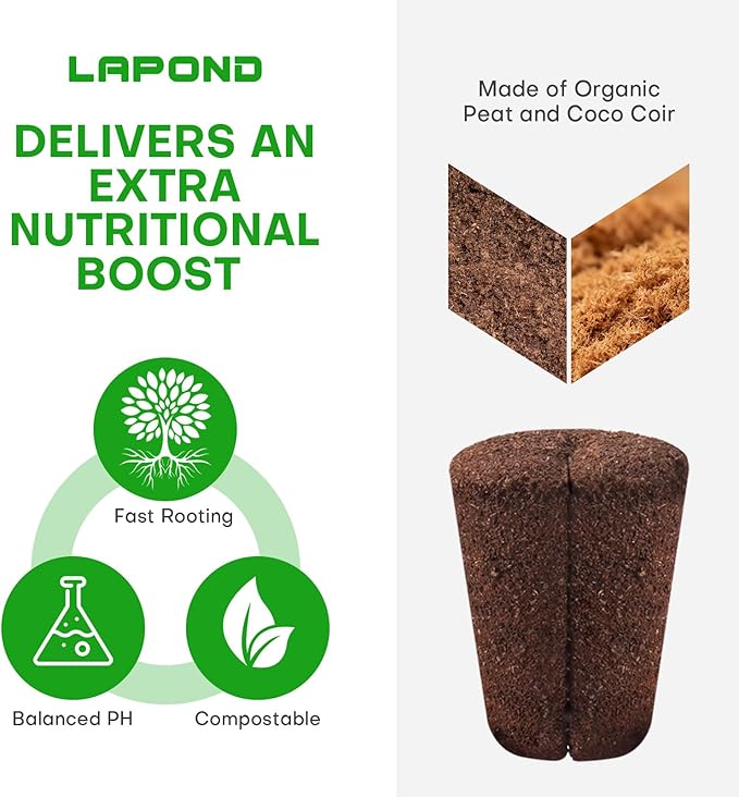 50 Pcs Grow Sponges,Replacement Seed Starter Plugs for Cuttings,Great for Soil, Tray or Planting Pods, Promotes Herbs, Vegetables and Flowers Growth