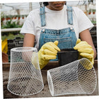 4pcs Iron Wire Plant Protective Cage Mesh Covers for Garden Flowerpots Reusable Plant Protectors with Ventilated Design Suitable for Outdoor Vegetables and Seedlings