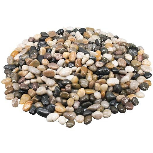 Fish Tank Rocks,Virekm River Rocks, Decorative Ornamental Pebbles Garden Landscaping Stones Gravel Filler for Home Decoration Flower Bed Fish Tank Plants Vases Succulents (10 Pounds)