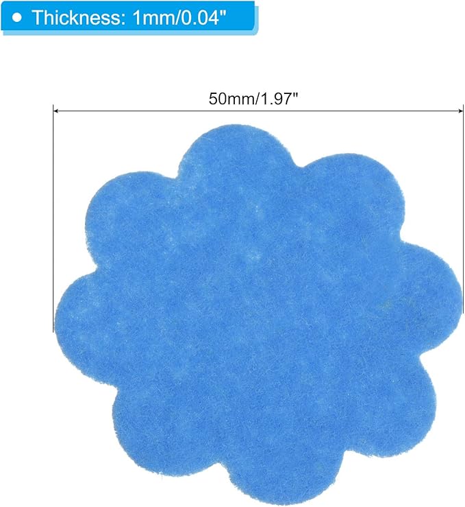 PATIKIL 2 Inch Plant Pot Hole Pad, 30 Pack Non-Woven Fabric Flower Shape Bonsai Bottom Soil Mat, Blue