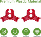 40 pcs Plastic Plant Training Clips, 90 Degrees Plant Stem Bender Low Stress Training Adjustable Circle Style Bud Bender for Climbing Plants and Gardening (Red)