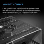 AC Infinity Large Humidity Dome, Heavy-Duty Germination Kit with 3 mm Thickest Clear Dome, Sturdy Drip Tray, 6x12 Cell Seedling Tray, Vented Height Extension Panels, for Seed Starting, Cloning Plants
