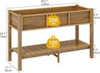 DWVO 48x18x30in Raised Garden Bed HDPE, Poly Wood Planter Box Stand,Weather-Resistant Planter Box with Legs, Elevated Garden Bed for Backyard, Patio, Balcony,Brown