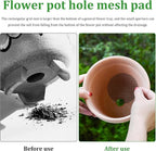 18pcs Flower Pot Hole Mesh Pad, 11.8x7.8 Inch Planter Mesh Drainage Screen, DIY Drainage Netting Pot Bottom Grid Mat Keep Soil from Flowing Away