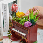 Piano Decorative Planter Plant Gift - Desk Decor Succulent Pot for Indoor Plants Piano Home Shelf Office Decor Small Flower Pot with Drainage