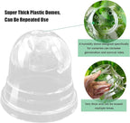 RooTrimmer 50 Pack Clear Plant Pot Domes, Transparent Seedling Domes Compatible with 4 Inch Seed Starter Pots for Indoor Outdoor Gardening(50Pcs, Clear)