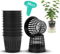 50-Pack 3-Inch Net Cups with 20 Plant Labels - Perfect for Aquaponics, Mason Jar Hydroponics, Kratky Method, and Orchid or Vegetable Gardening - Durable Slotted Mesh Insert for Optimal Growth