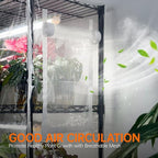 Bstrip Indoor Greenhouse with Grow Light, Mini Green House with 4 Pack T8 Full Spectrum Plant Lights with Timer, Indoor Greenhouse Cabinet for Indoor Plant, Seed Starting, Seed Tray, 29.5"x13.8"x59"