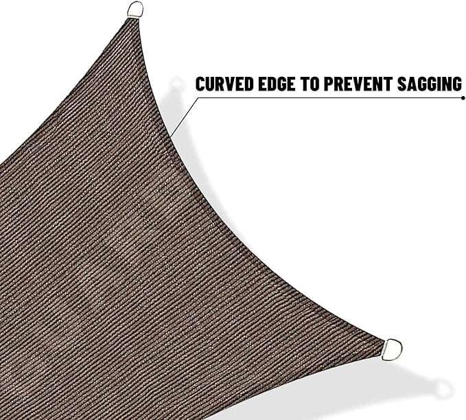 SUNNY GUARD Sun Shade Sail 8' x 10' Rectangle Brown UV Block Sunshade for Backyard Yard Deck Patio Garden Outdoor Activities and Facility(We Make Custom Size)